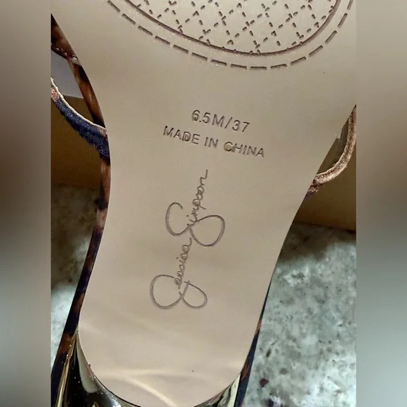 Jessica Simpson Leopard Print Bow Kitten Heel Sandals - NEW - Picture 12 of 12